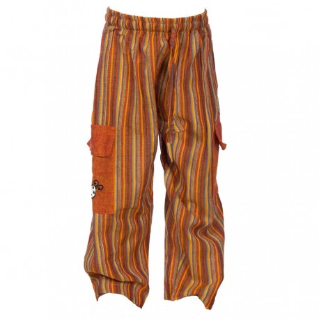 Pantalon rayado naranja    2anos