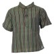 Baby short sleeves shirt maocollar kurta stripe army     6months