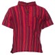 Baby short sleeves shirt maocollar kurta stripe red     6months