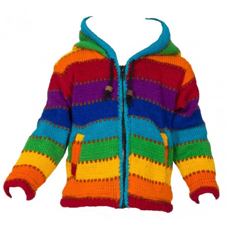 12months rainbow wool jacket