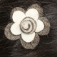 Prendedor pelo nina clip flor lana fieltro espiral blanca