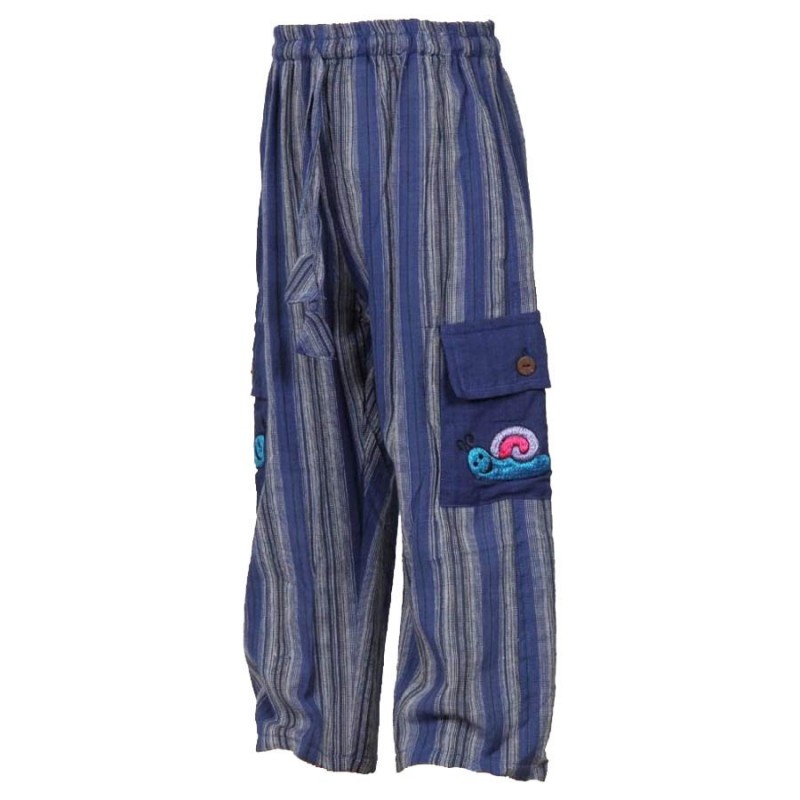 Pantalón Algodon Azul - Tienda Hippie