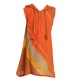 Vestido indio capucha puntiaguda naranja 3anos