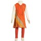 Vestido indio capucha puntiaguda naranja    3anos