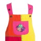 Patchwork overall dress with ladybird   2years