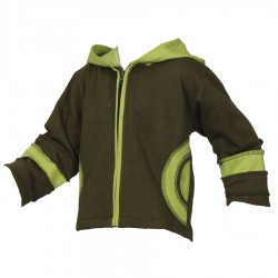 Army and lemon green polar cotton jumper jacket 8years