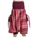 Girl Indian baggy trousers stripe violet