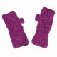 Mitaines baba cool crochet violette