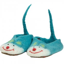 Felt dragon slippers