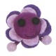 Broche lana hervida nino mujer flora graciosa violeta