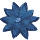 Grueso broche flor lana hervida mujer nino tulipan azul