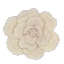 Grueso broche flor lana hervida mujer nino rosa bianca