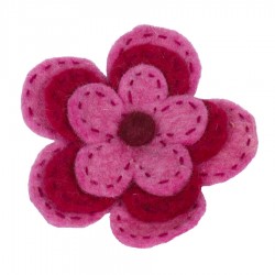Grueso broche flor lana hervida mujer nino margarita rosa