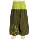 Hippy girl afghan trousers lemon green 2years