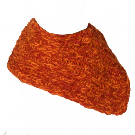 Tour de cou laine orange