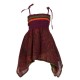 Tunica hippie asimetrica modulable falda rojo violaceo