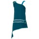 Sharp tunic dress asymmetrical petrol blue and turquoise