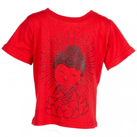 Tee shirt enfant Bouddha rouge