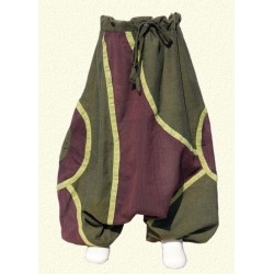 Patchwork army green afghan trousers 8years